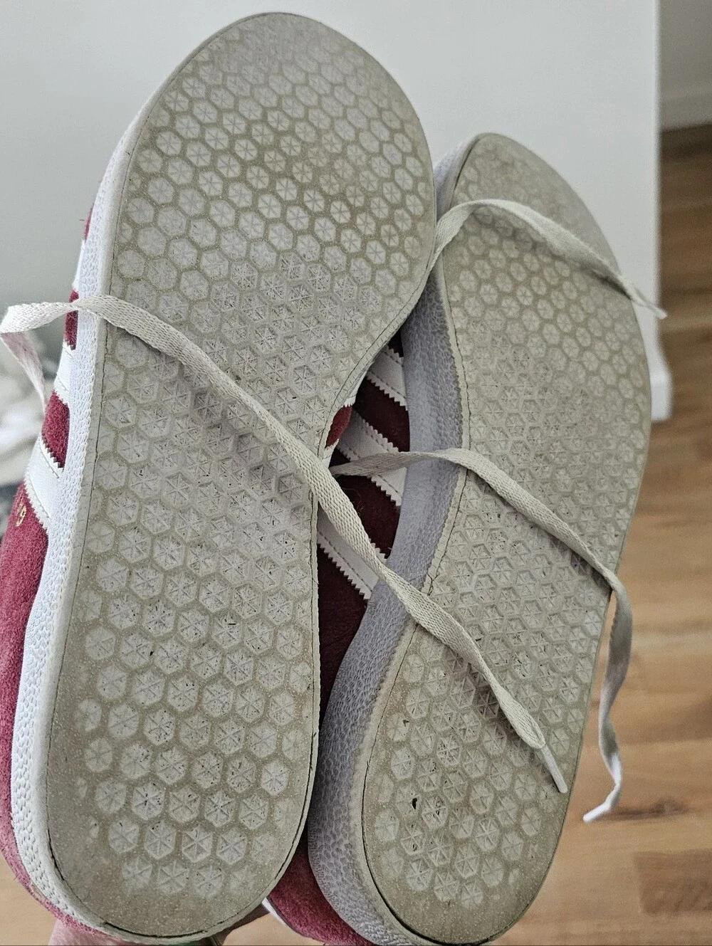 Adidas Gazelle Sneakers — Burgundy/Maroon Suede — Men's 10.5 / Women's 11.5
